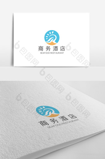 大气时尚简洁R字母商务酒店logo设计模图片