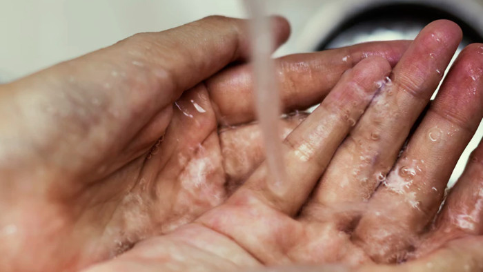 用肥皂洗手的音效