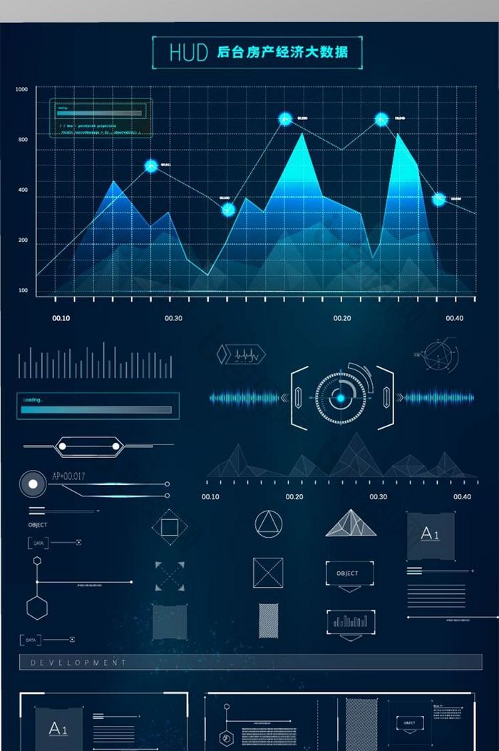 科技风格大数据预览UI移动界面