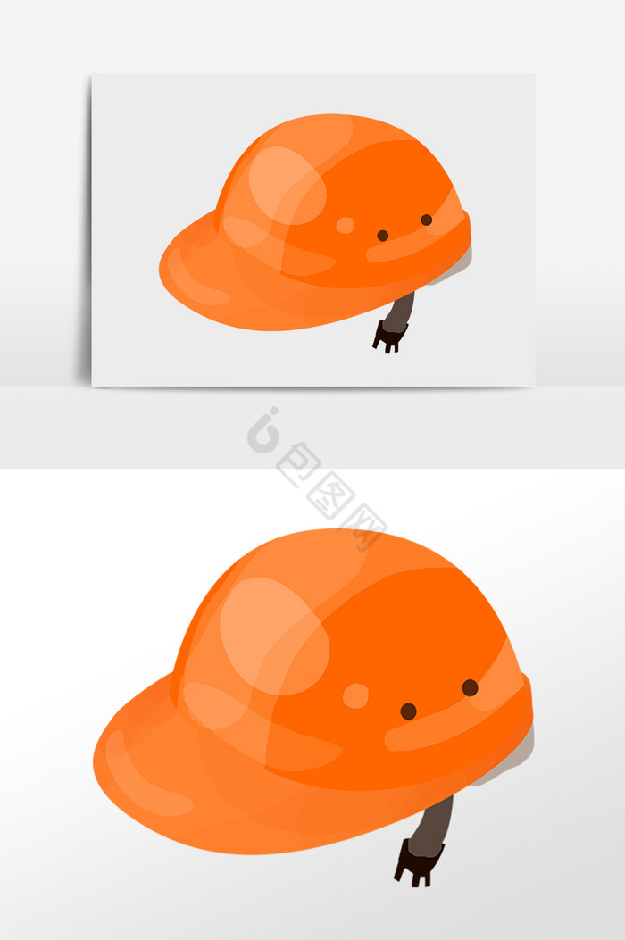 建筑工地橘色安全帽图片