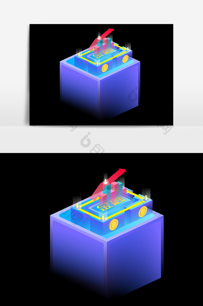 2.5d光感立体科技元素