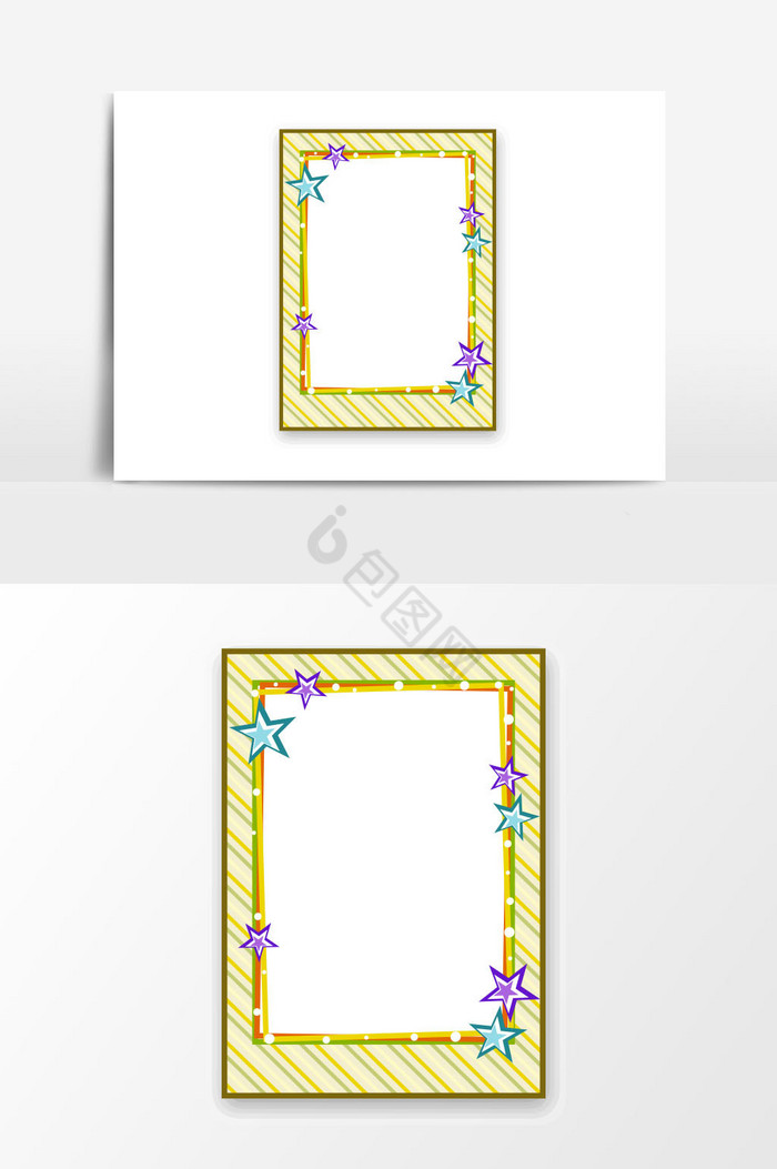 矩形星星边框图片
