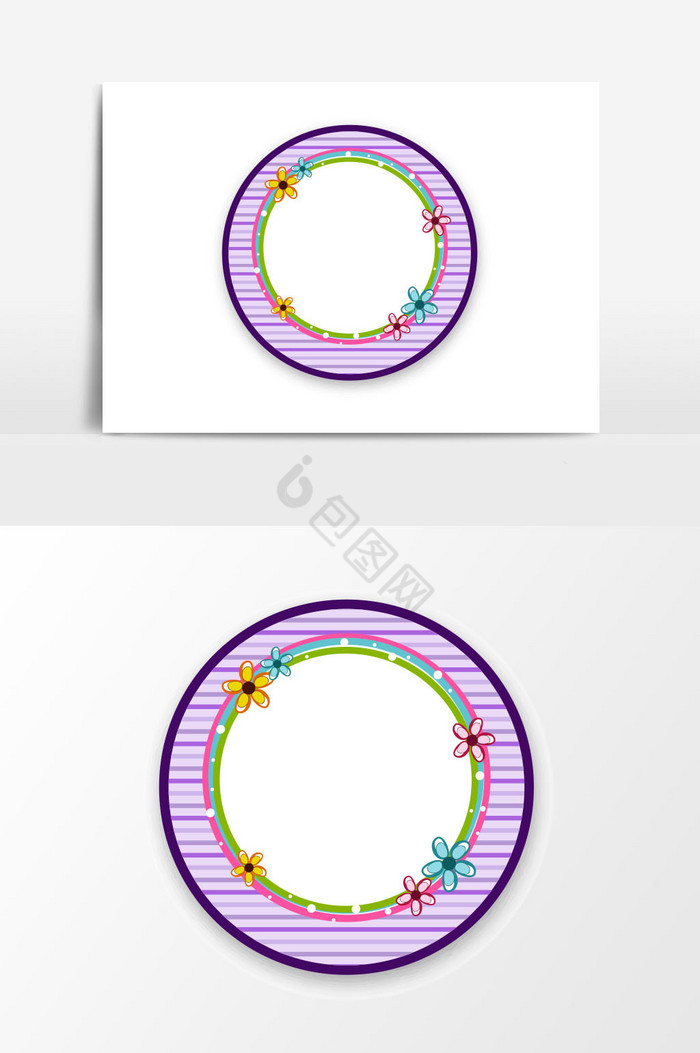 圆形条纹边框图片