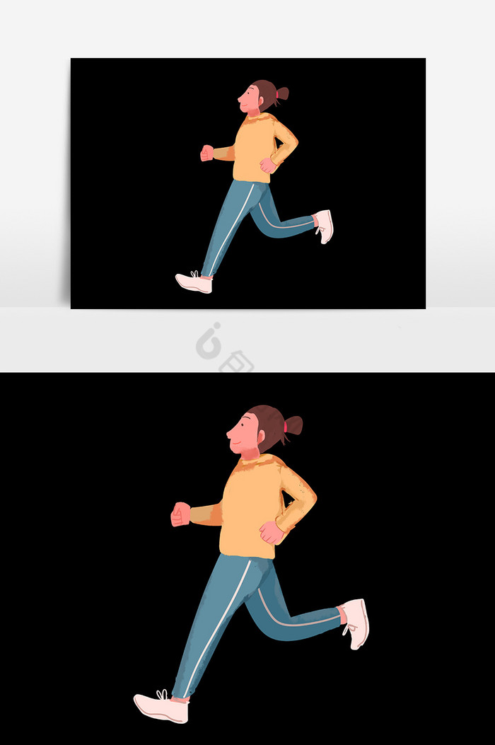 运动女孩奔跑图片