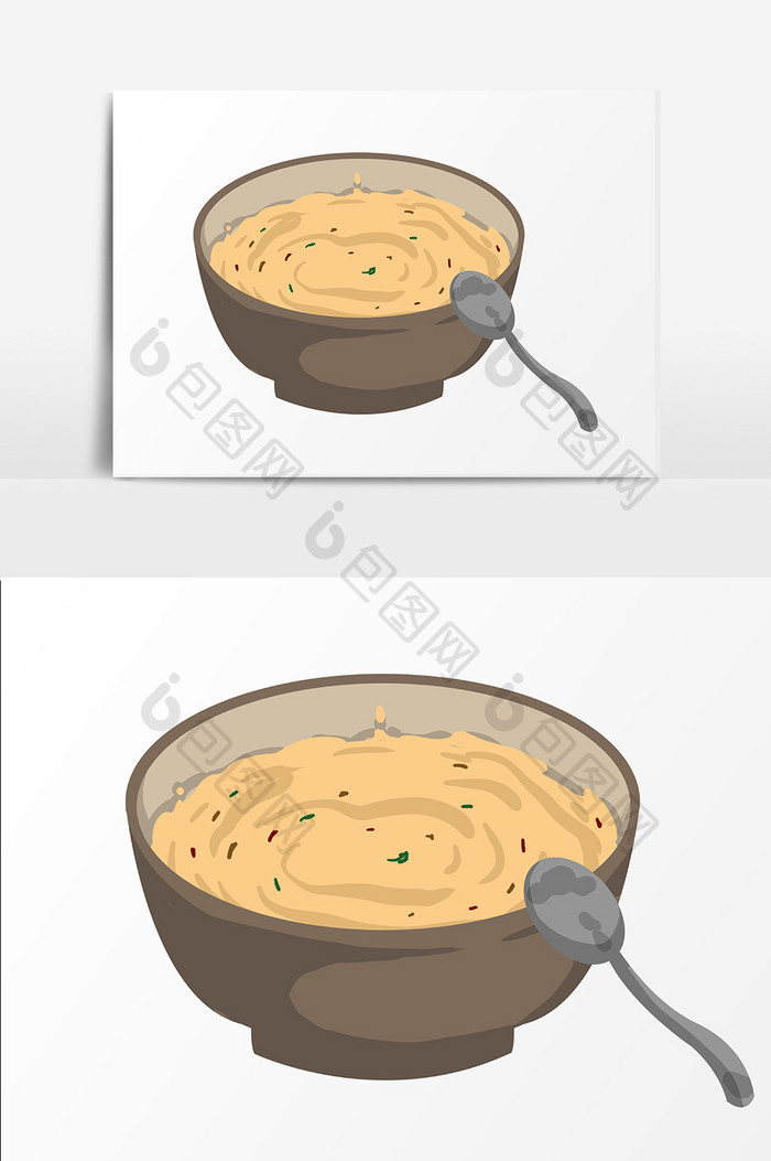 手绘米汤元素设计