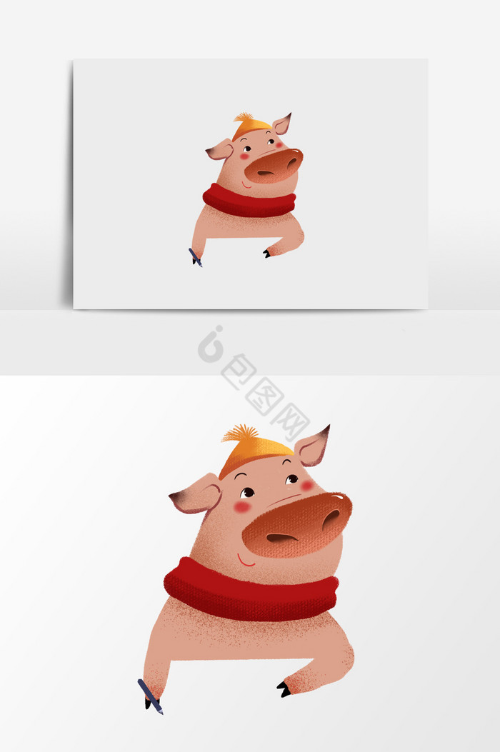 的猪插画图片