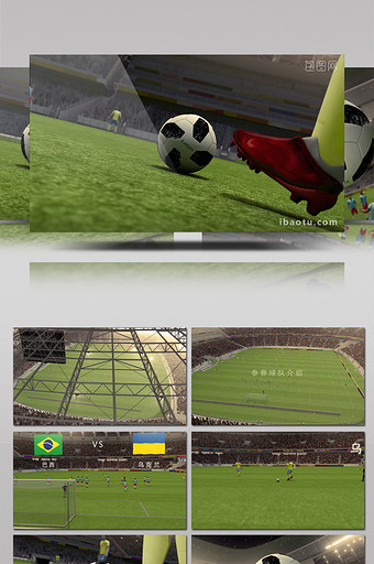 足球体育比赛运动直播节目宣传片头AE模板图片