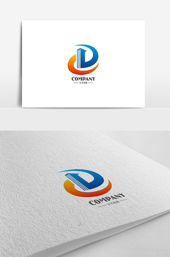 简洁大气cd字母建筑地产logo标志图片下载