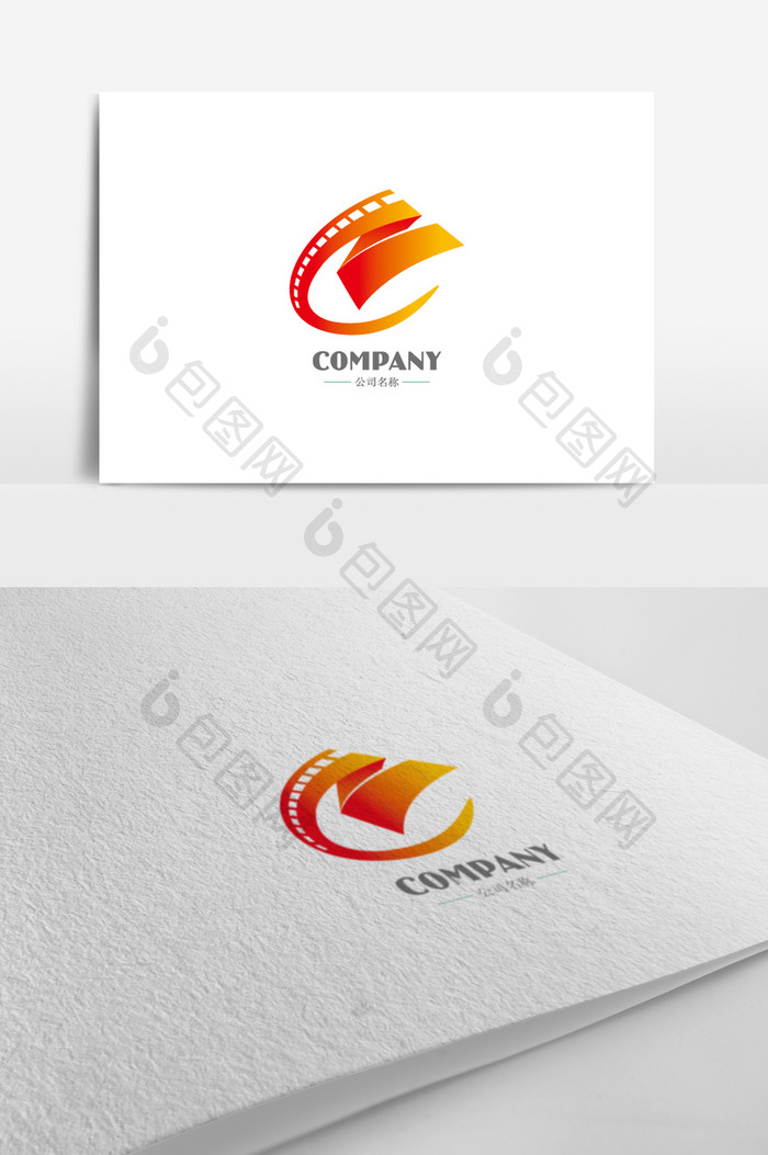 精美个性字母C影视标志logo设计