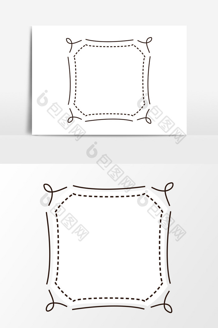 简约卡通边框元素