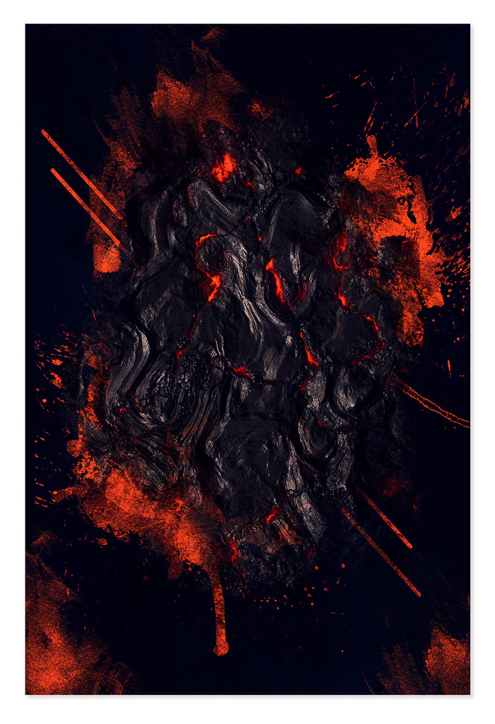 黑色熔岩大气炫酷科技海报背景图