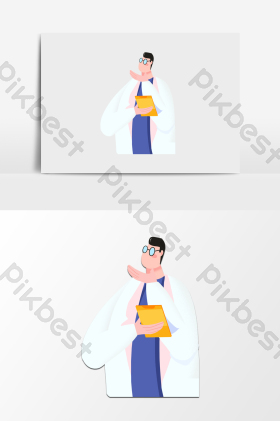 诊断中的医生插画