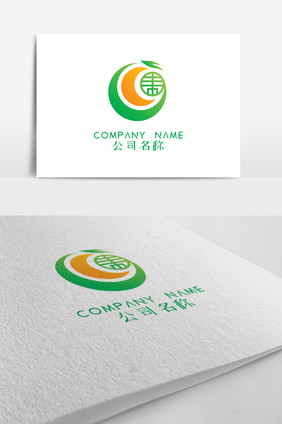 创意简约水果店标志logo设计