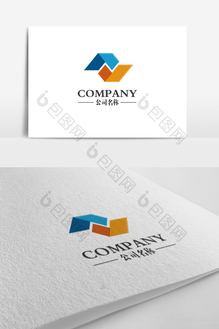 双色企业logo模板-包图网