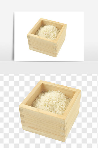 新米上市谷物营养粥香米稻花香大米组合元素图片