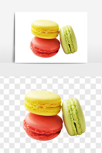 糕点饼干马卡龙甜品零食组合元素图片
