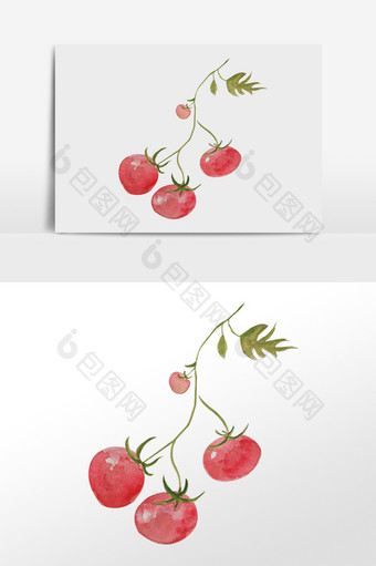 手绘水果小西红柿素材图片