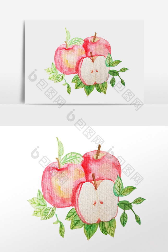 手绘水果苹果素材