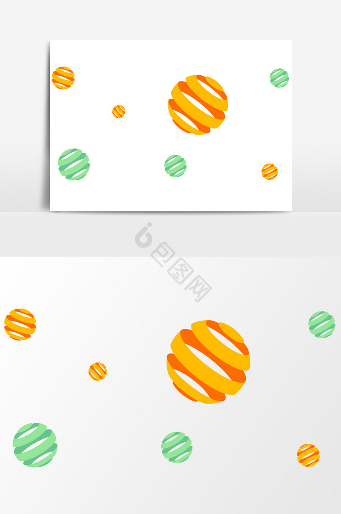 电商彩色球体漂浮图片