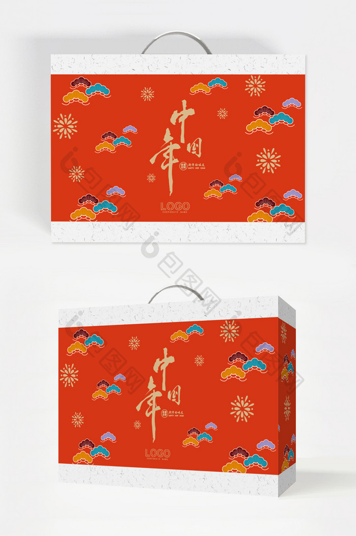 新年礼包幸福中国年手提袋礼盒包装