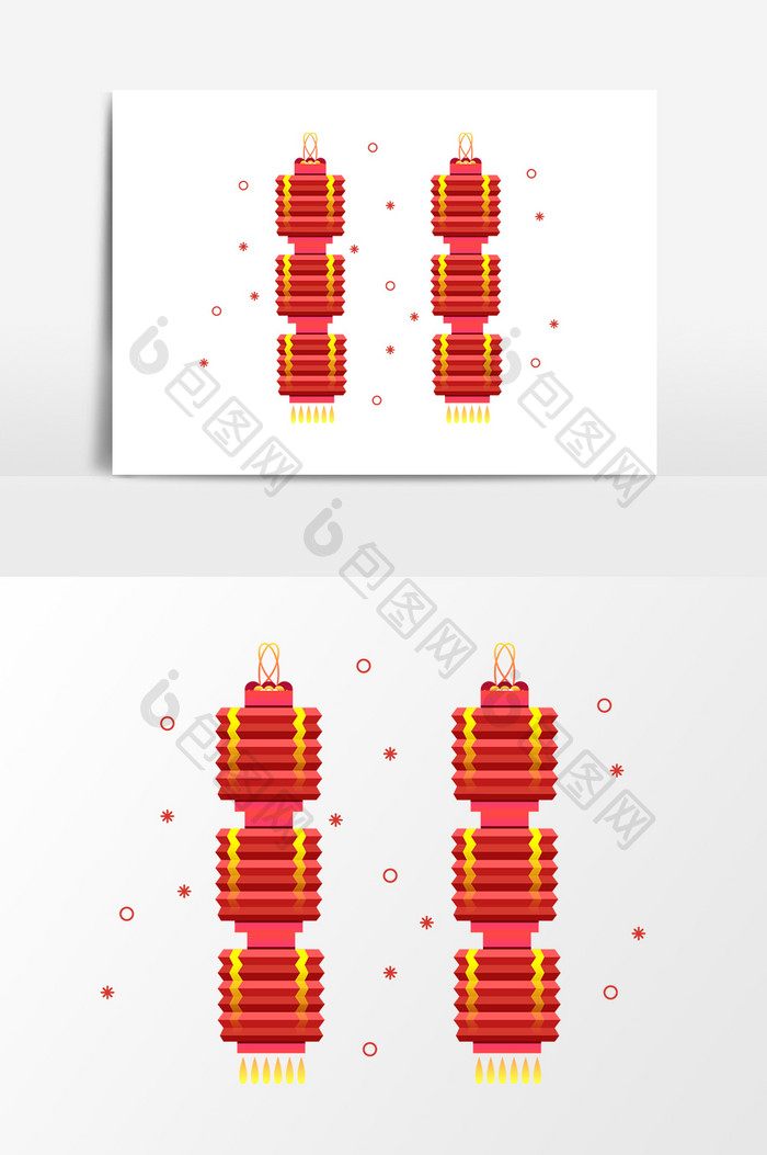 卡通灯笼新年挂饰设计元素