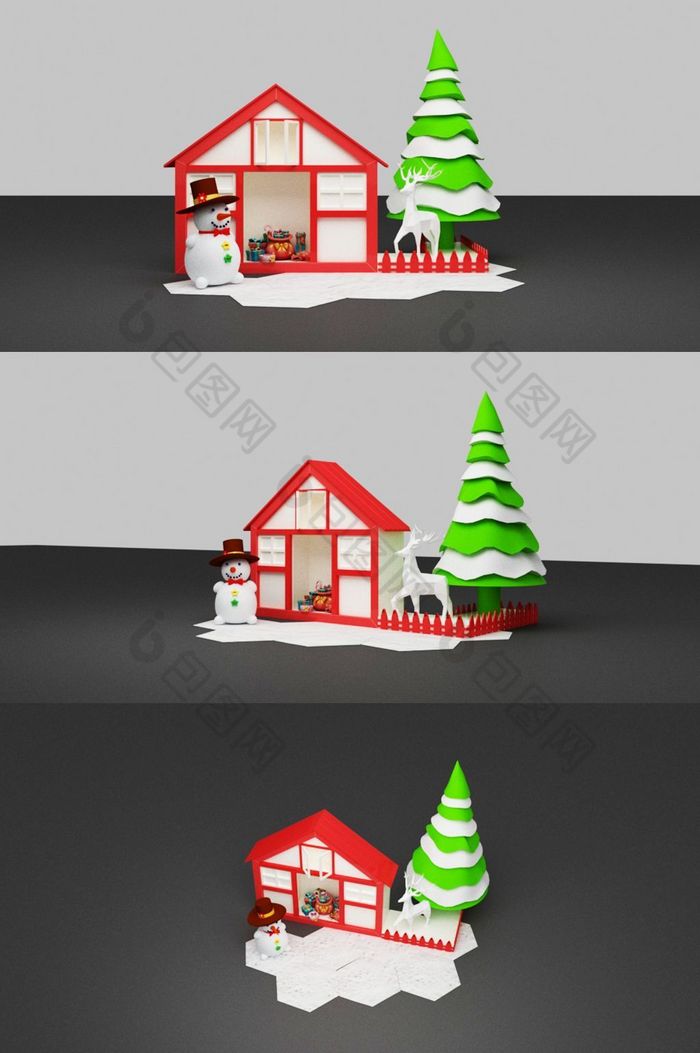 小房子造型圣诞装饰美陈图片图片