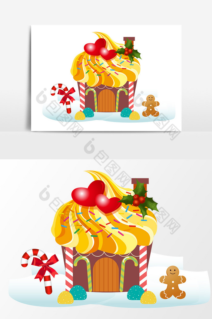 圣诞节纸杯蛋糕图片图片