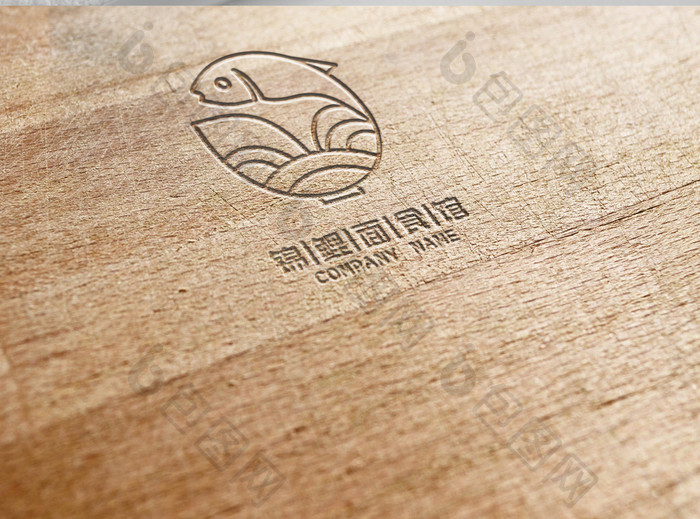 创意中国风鱼美食标志logo设计