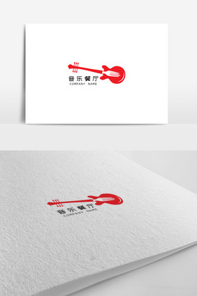 创意个性音乐餐厅标志logo设计