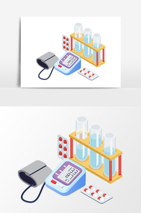 卡通血压计设计元素