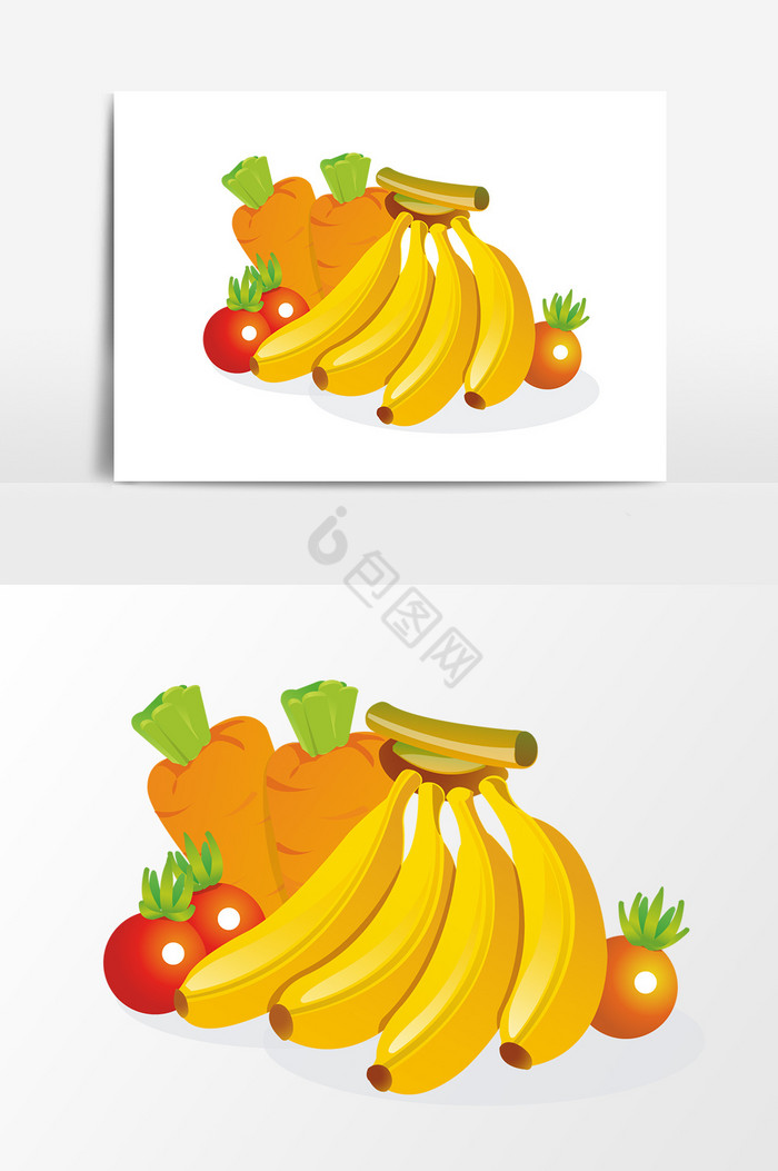 香蕉西红柿胡萝卜图片