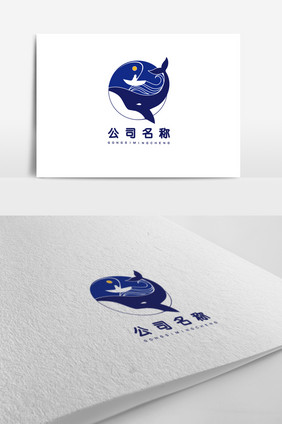 深蓝创意海洋渔业logo标志设计