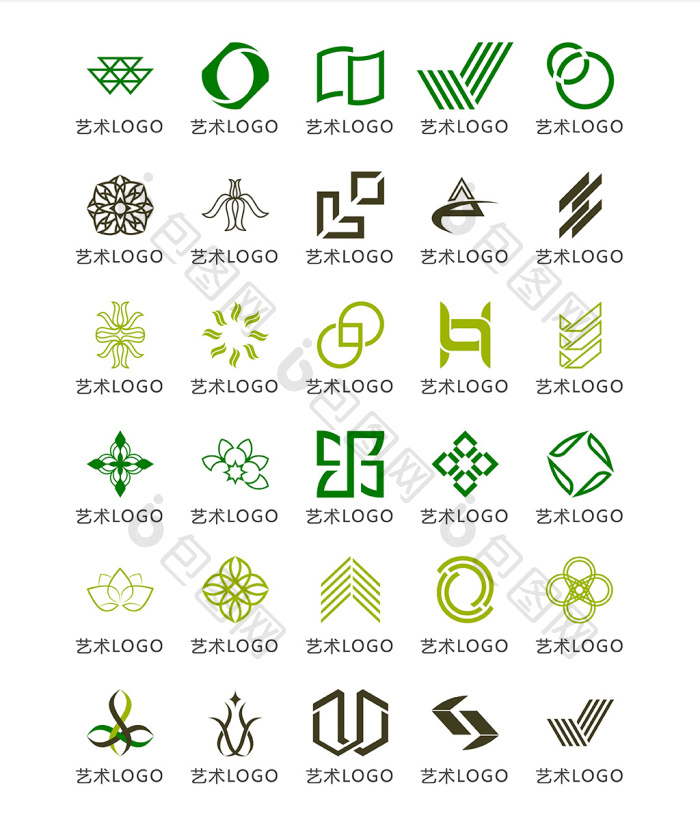 线条艺术logo图标矢量ui素材icon