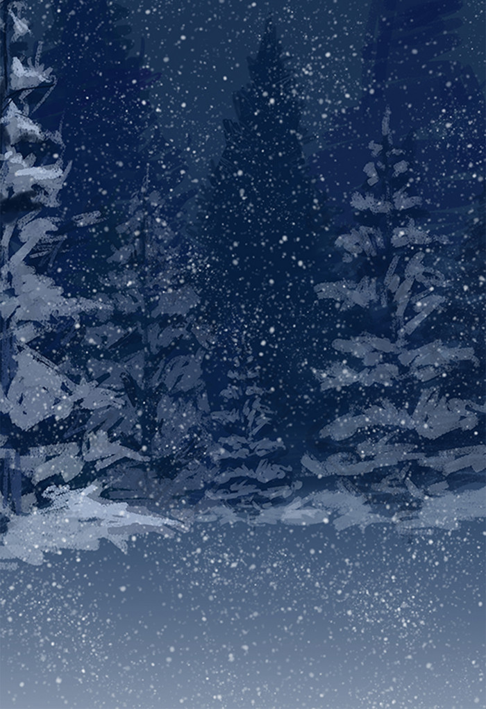 夜色雪地室内背景素材