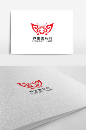 创意中国风标志粥logo设计