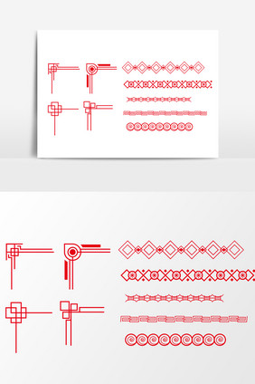 中国风边框装饰元素