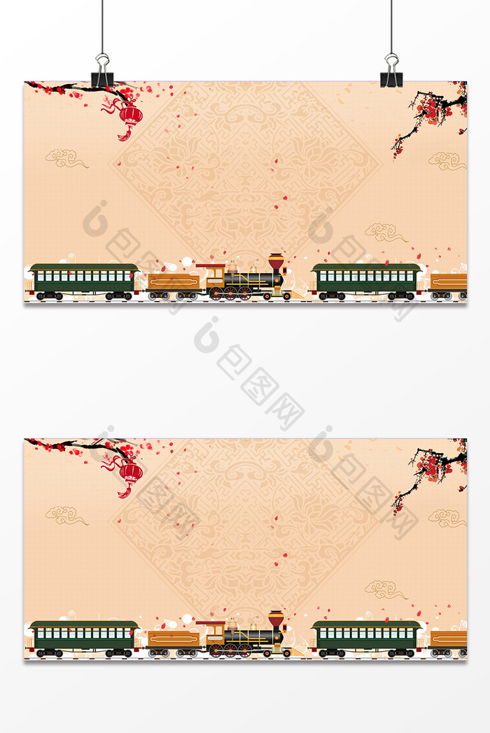 复古中国风纹理海报背景设计