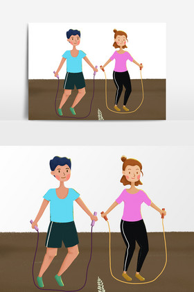 双人跳绳海报图片