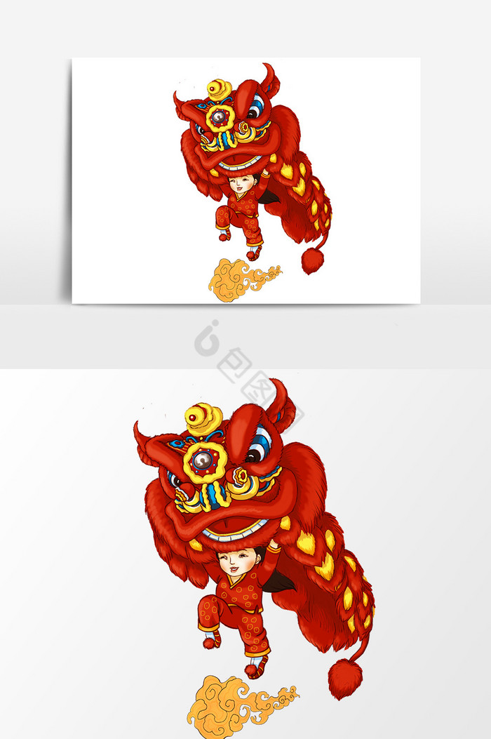 新年舞狮图片-新年舞狮素材免费下载-包图网
