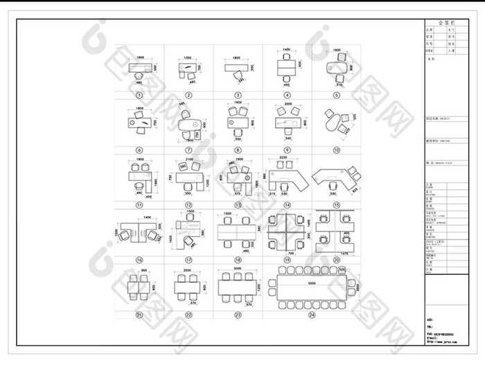 CAD办公空间常用图库