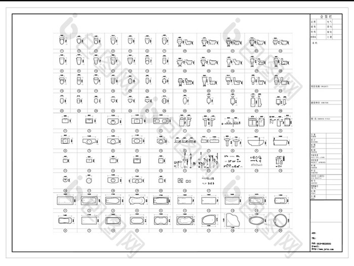 CAD常用洁具模型图库