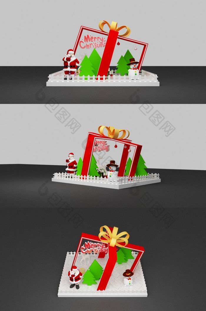 礼物盒造型圣诞节装饰美陈图片图片