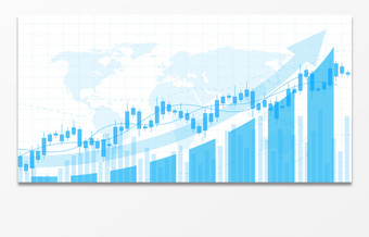 唯美浪漫线条股市走向商务金融清新背景图片
