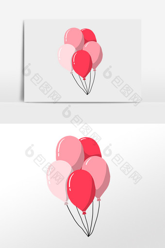 手绘爱情气球素材图片