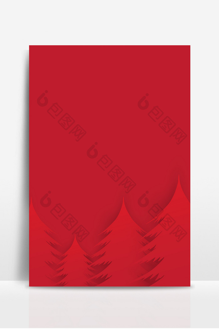 简约扁平红色唯美大气圣诞节展板促销背景