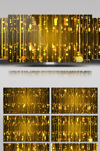 大气金色粒子线条动态背景视频素材图片