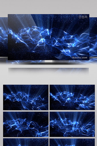 蓝色炫酷震撼大气粒子运动动态企业合成素材图片