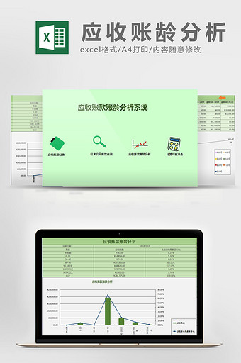 自动化应收账龄分析系统 excel模板图片