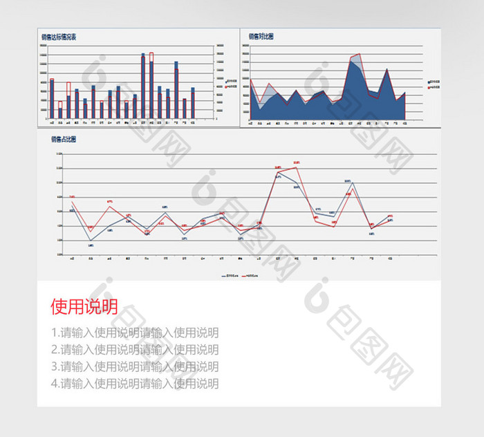 销售业绩统计分析表 excel模板