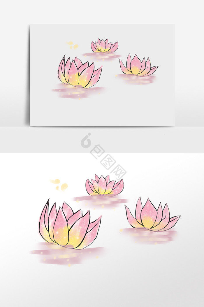元宵节荷花灯